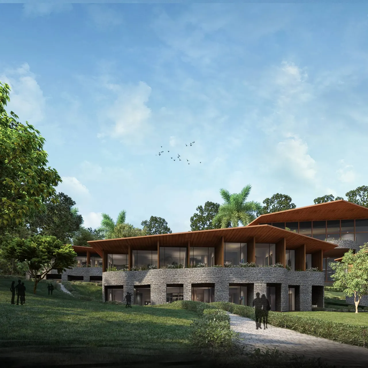 KAMAH Resort Coorg resort villas overlooking landscaped coffee-estate gardens and walking paths